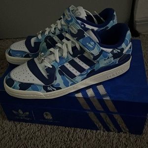 ADIDAS FORUM 84 X BAPE BLUE/WHITE 30TH ANNIVERSARY